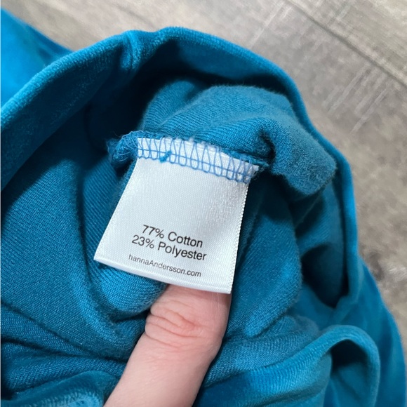 Hanna Andersson Blue Velvety Long Sleeve Dress size 4 - Picture 3 of 4